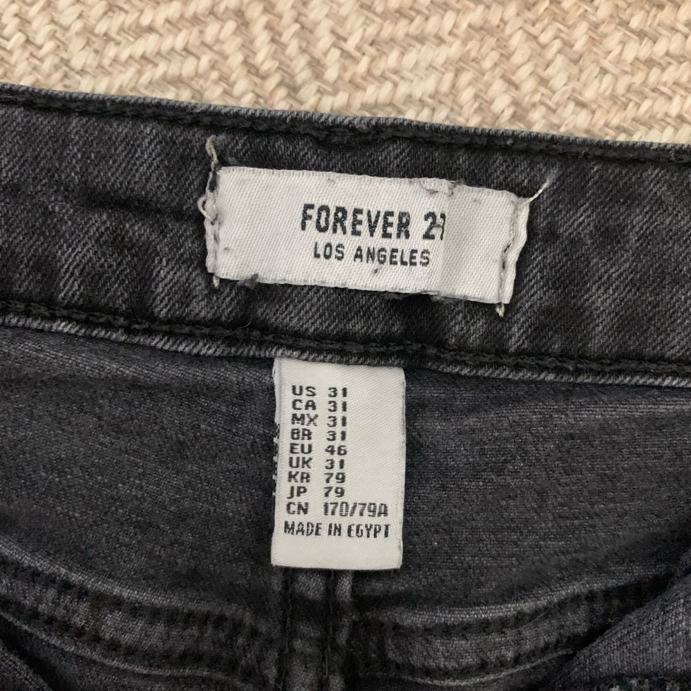 Black jean shorts